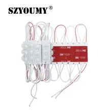 3 светодиодный мини модуль 40*10 мм 2835 SMD IP68 Водонепроницаемый инъекций объектив СВЕТОДИОДНЫЙ знак рекламы Подсветка DC12V