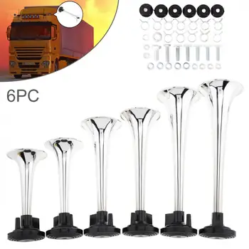 

178DB 12V Universal Super Loud Chrome Six Car Trumpet Electronically Controlled Car Air Horn with Compressor