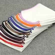 Модные Для мужчин хлопок белый платок красочный обод платок для Для мужчин Для женщин вечерние свадебные Жених костюм карман Полотенца