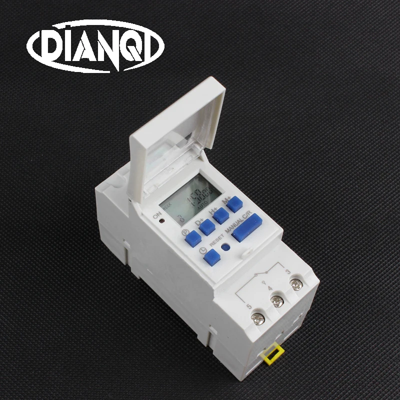 

220V 12V Din Rail Mount DIGITAL PROGRAMMABLE TIME RELAY Microcomputer Electronic Digital TIMER SWITCH Relay