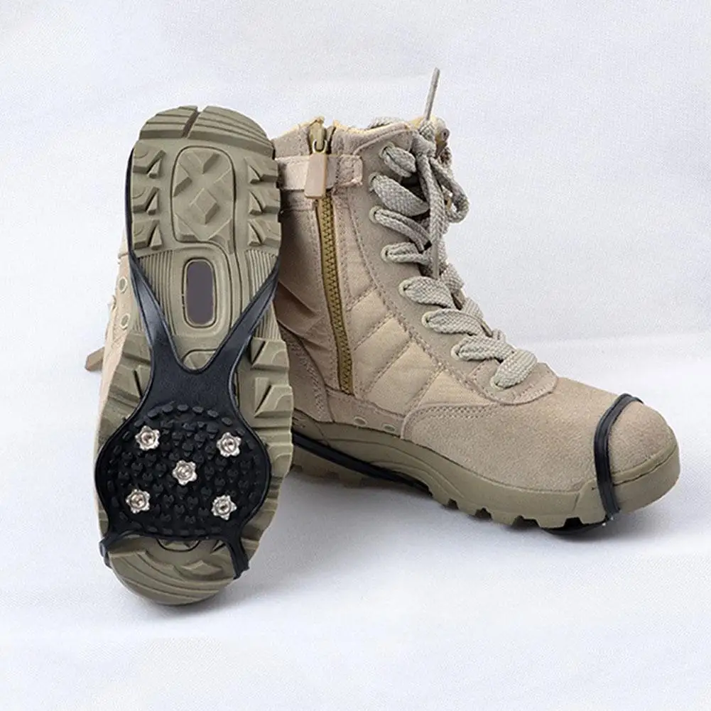 

5 Stud Anti-slip Climbing Ice Snow Gripper Crampons Spikes Cleats Shoes Cover