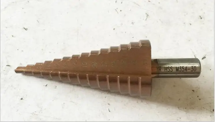 

1pc HSS6542 round shank 16steps 4-30mm HSS straight step Drill Bit Set core drill bit cone Step Drill Bit Set hole cutter