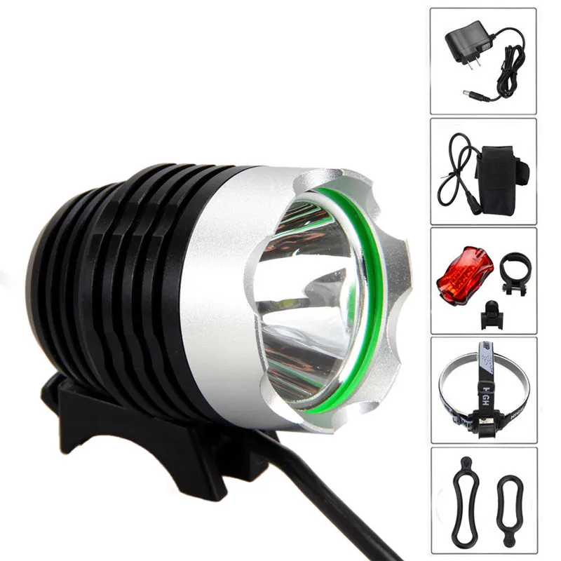 Rechargeable 5000LM 5V USB XM-L2 LED Front Bicycle Light Lamp 6400mAh Battery
