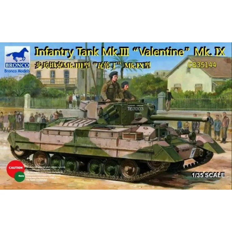 Bronco Cb35144 1/35 Infantry Tank Mk.iii Valentine Mk.ix Scale Model
