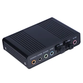 

Newst External Sound Card USB 6 Channel 5.1 External Audio Music Sound Card Soundcard For Laptop PC with Driver CD + USB Cable