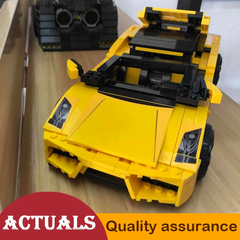

2 In 1 YILE 011 DECOOL Racers Supercar Building Blocks Model Bricks DIY Yellow Car Kids Toys Compatible legoed Technic 8169