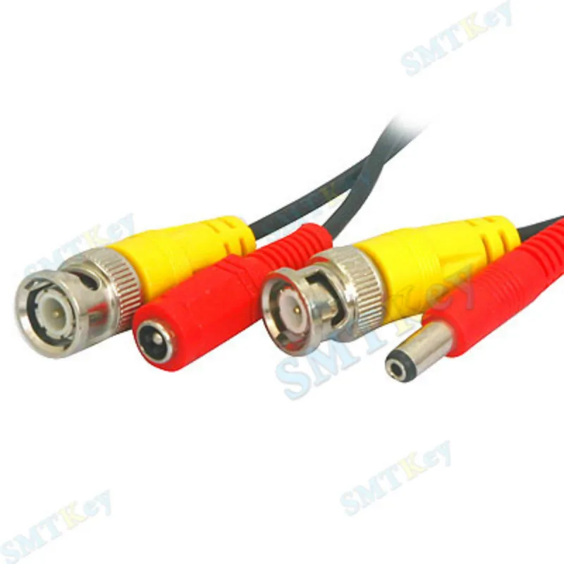 SMTKEY 5 Meter 2 in 1 CCTV cable with video and DC cable , 5m camera cable with BNC plugs for video signal and 2.1mm jack plug SMTKEY 5 Meter 2 in 1 CCTV cable with video and DC cable , 5m camera cable with BNC plugs for video signal and 2.1mm jack plug