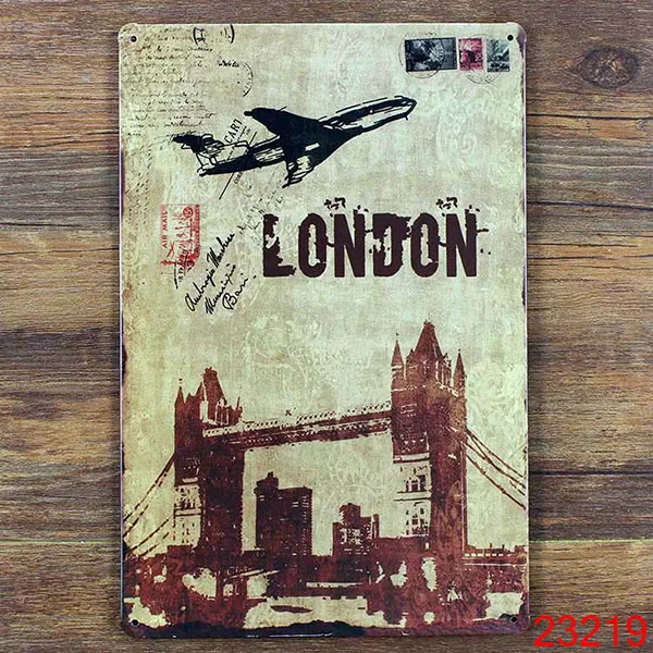 airplane metal signs