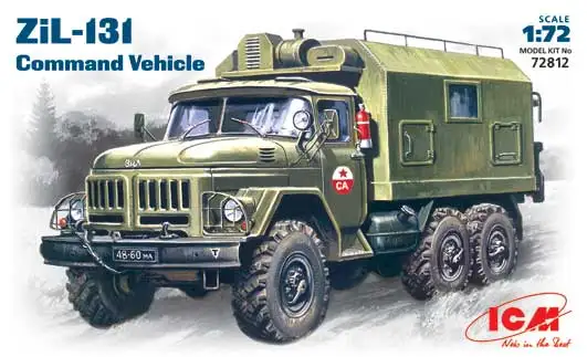 1:72 Soviet ZIL-131 Command Truck Model Military Model Plastic Assemble Toy