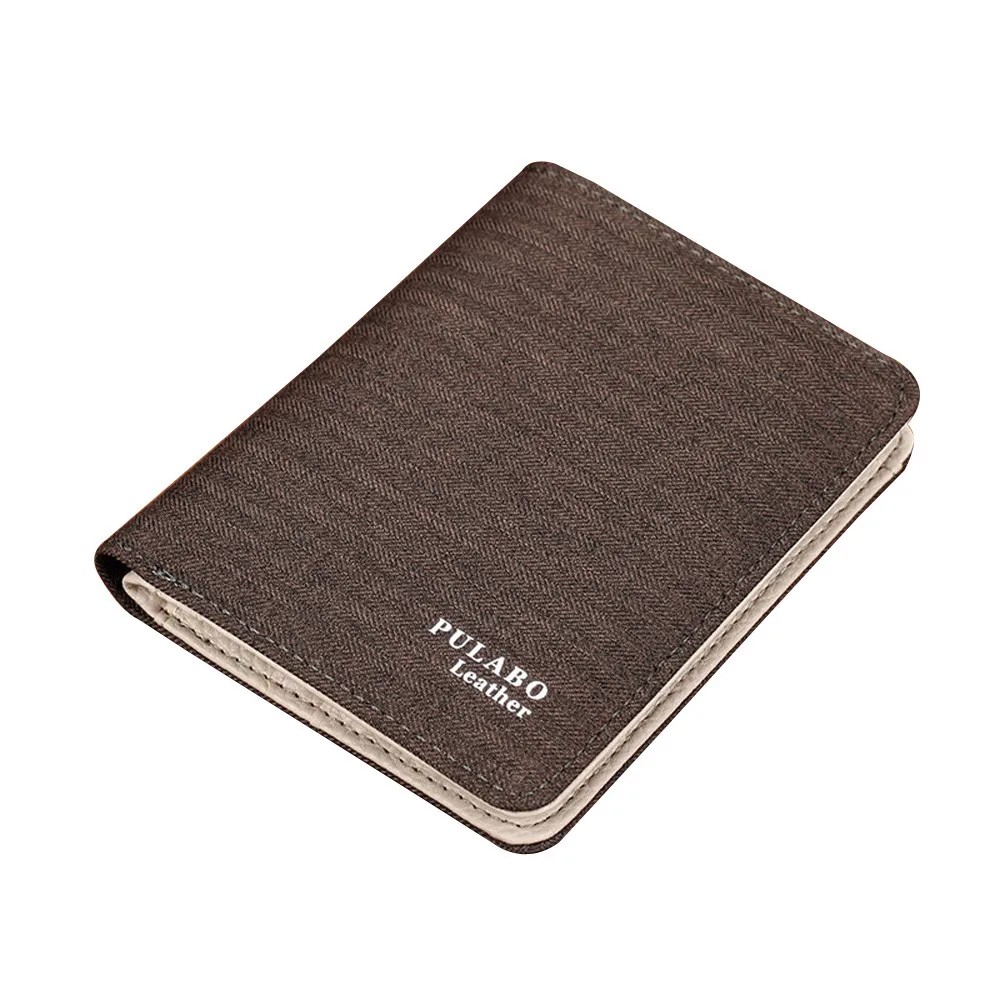 

Korean Men's Wallet Embossing Short Canvas Wallet Pocket Credit Card Clutch Bifold Purse Multi-function Card Bag Dropshipping