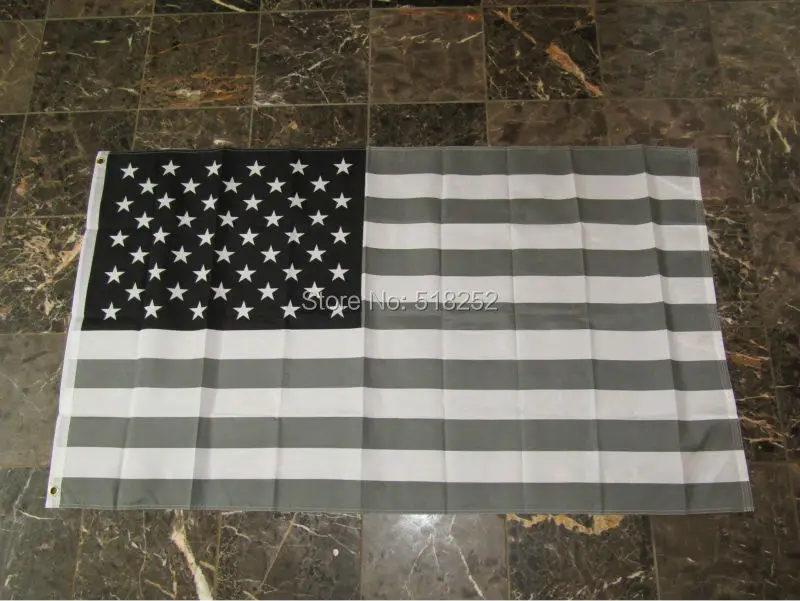 Black Grey White America Protest American USA US Flag