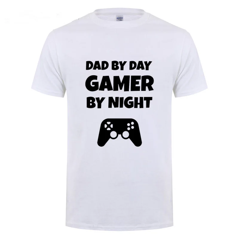 Футболка с надписью Dad By Day Gamer Night забавный подарок на день рождения для мужчин