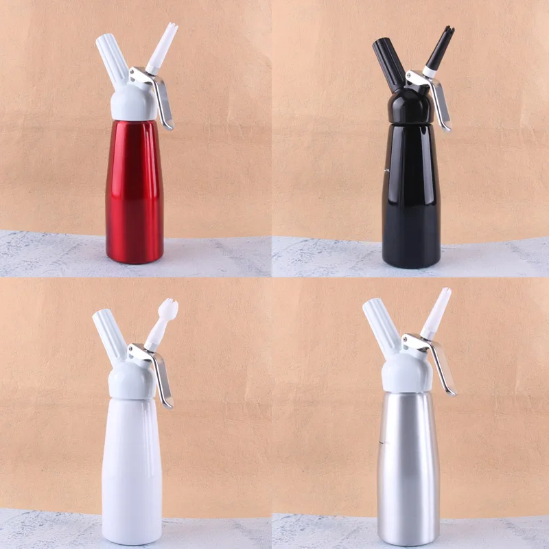 Coffee Dessert Cake Accessories Cream Dispenser Cleaning Brush 3 Nozzles Stainless Steel 500ML Cream Whipper Cream Foamer Gun