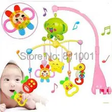 Детские игрушки-погремушки вращающийся Музыкальный детский мобильные, музыкальные колокольчики с 20 музыкой для 0-12 месяцев грызунки для новорожденных погремушки