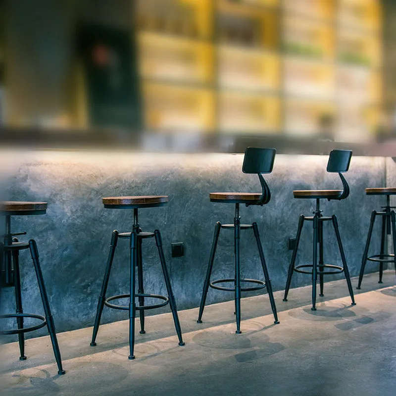 RUSTIC INDUSTRIAL VINTAGE RETRO METAL BREAKFAST BAR STOOL KITCHEN COUNTER CHAIR WITH BACKREST ADJUSTABLE HEIGHT RESTAURANT CAFE RUSTIC INDUSTRIAL VINTAGE RETRO METAL BREAKFAST BAR STOOL KITCHEN COUNTER CHAIR WITH BACKREST ADJUSTABLE HEIGHT RESTAURANT CAFE