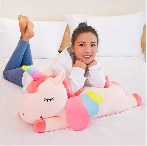 

WYZHY Rainbow Angels Unicorn Plush Toys Dolls Girls Pillows Send Girls Holiday Gifts 80CM