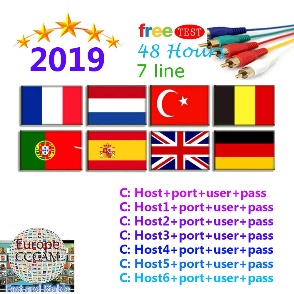 

one year combo cccam 7 10 line cccam DVB-S2 CCcam Europe Satellite TV Receiver for free sat v7 sat tv receiver server hd