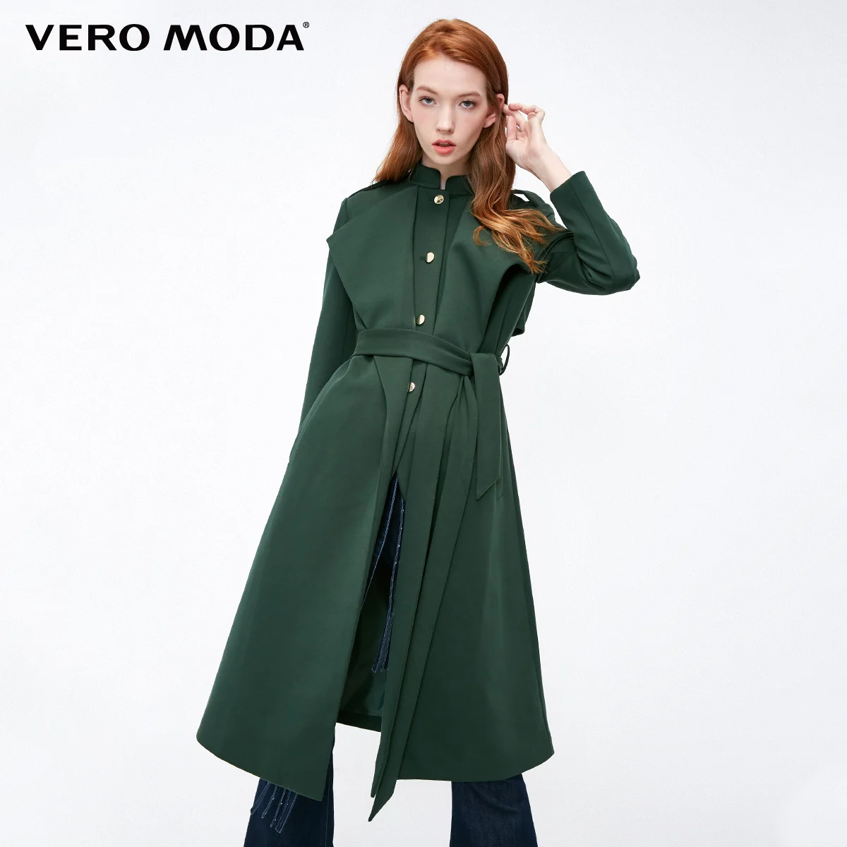 Vero Moda Женское пальто из двух частей с пряжкой на лацкане | 318421501 - Цвет: Dark safari s