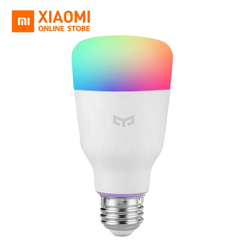 Оригинальная смарт Светодиодная лампа Xiaomi Yeelight (цвет) E27 10 Вт 800 люмен Mi Light Mijia