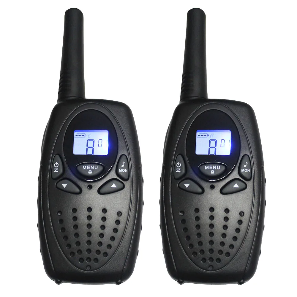 2PC TS628 1w Portable Walkie Talkies interphone radios PMR two Way ham Radio Transceiver dual monitor w/ earphones charger