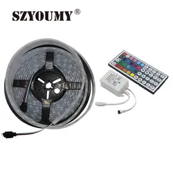 SZYOUMY 25 м SMD 5050 RGB Светодиодные ленты двухрядные 5050 светодиодный ленточный фонарь 120 светодиодный s/M + 5 шт. 44key пульт дистанционного управления