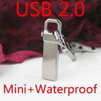 

New Genuine 8GB 16GB 32GB USB Flash Drive 64GB Thumb Stick Pen Driver USB Memory Flash Card Metal Little Hook Mini Key Gift 2.0