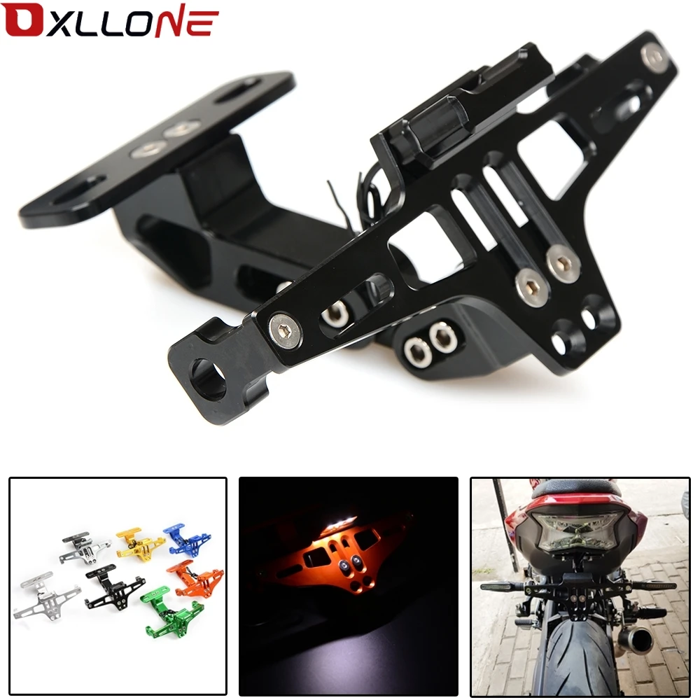 

Tail license plate holder Motorcycle Bracket turn light led For triumph ROCKET III CLASSIC speed four yamaha XJR1300 R6S V-MAX