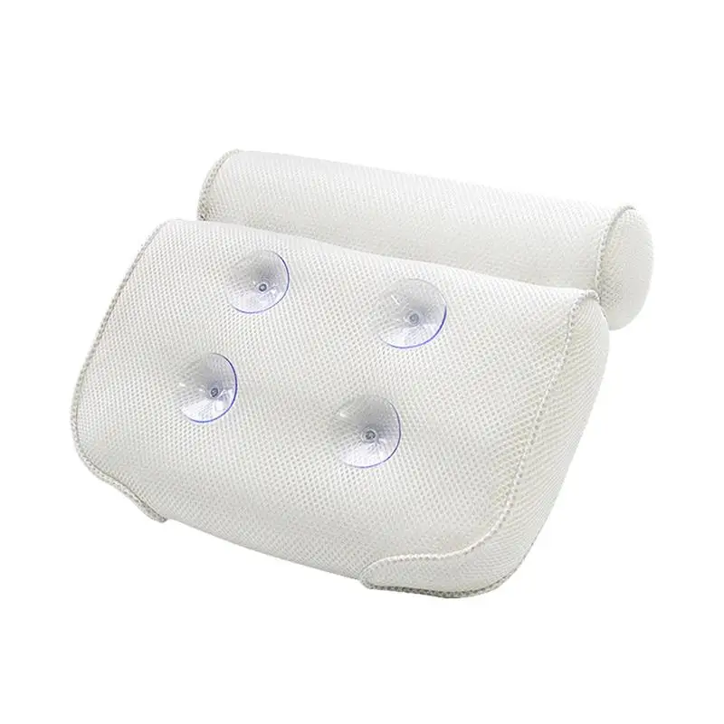 Günstige LUOEM Atmungsaktive 3D Mesh Spa Bad Kissen mit Saugnäpfen Neck und Zurück Unterstützung Spa Kissen für Home Whirlpool