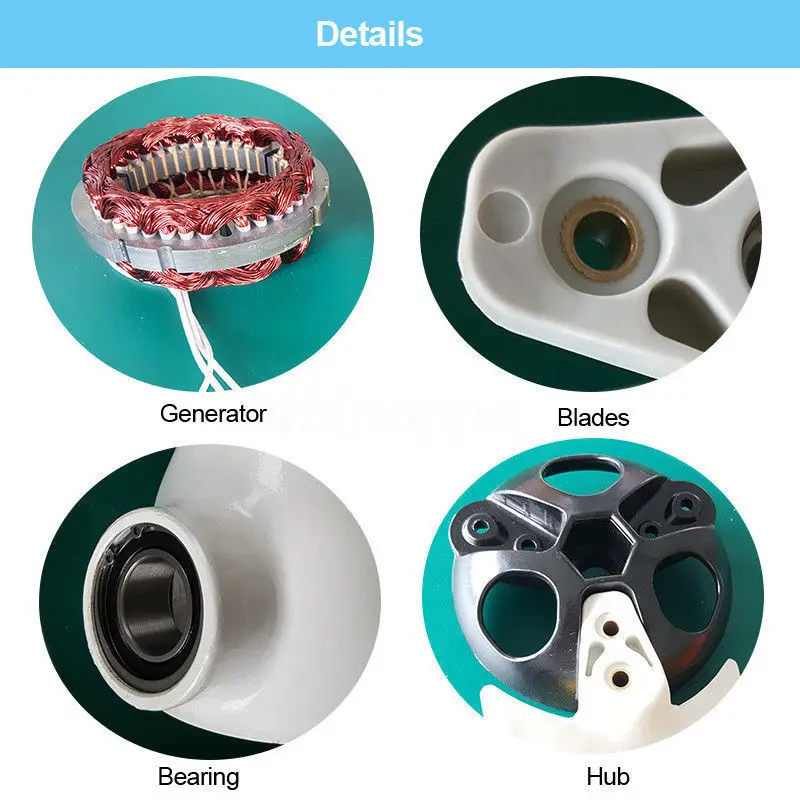 Горизонтальный ветряной генератор вертикальный 5 лопастей лодочный домашний источник питания ветрогенератор с контроллером энергия Eolico комплект