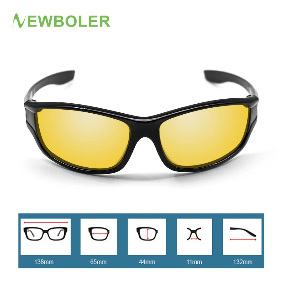 NEWBOLER 2019 очки для рыбалки поляризованные желтые коричневые линзы мужские и