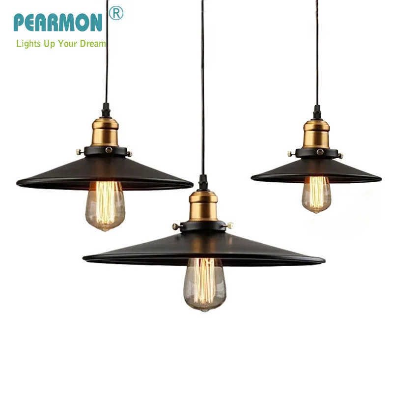 

Pearmon Loft Pendant Light Vintage Industrial Retro Ceiling Lamps Dining Room Lamp Restaurant Bar Counter Attic Lighting E27/E26