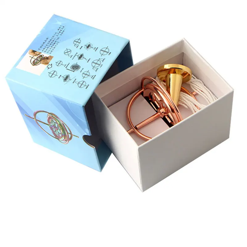 ZXZ Metal Magical Balance Spinning Top Magic Gyroscope Gyro Intellectual Gryo Toy Education Ornament Kis Christmas Gift