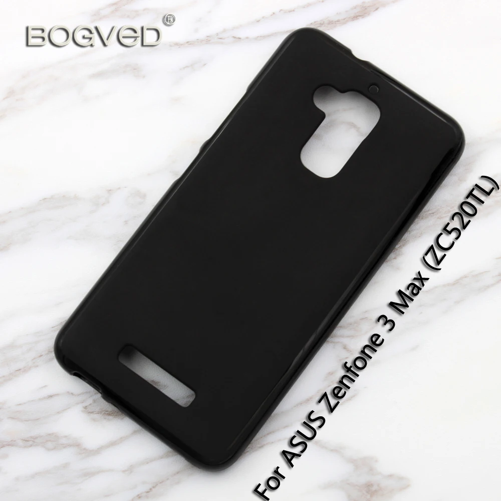 Black Soft TPU Gel Phone Cover Coque for ASUS Zenfone 3 Max ZC520TL Case Cellphone Accessories