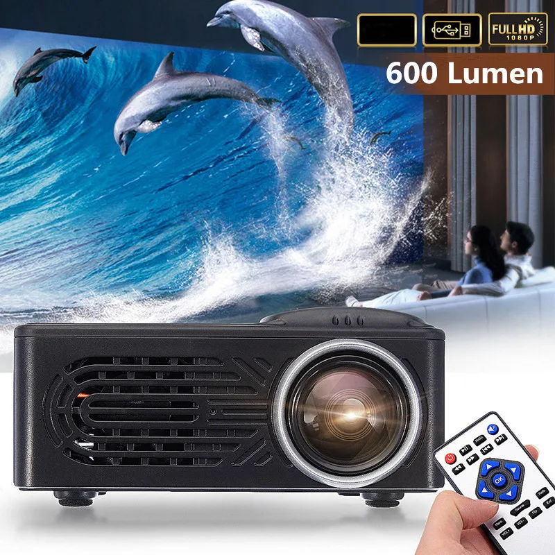 600 Lumens 1080P HD LED Portable Projector 320 x 240 Resolution Multimedia Home Cinema Video Theater цена 600 Lumens 1080P HD LED Portable Projector 320 x 240 Resolution Multimedia Home Cinema Video Theater цены онлайн