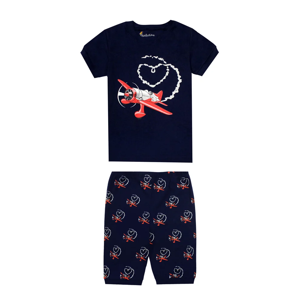 Летние пижамы для мальчиков; Детская Хлопковая одежда для сна; пижамы для девочек; одежда для маленьких девочек; пижамы для детей; летняя одежда для мальчиков; pijama infantil - Цвет: CG23
