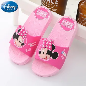 

2019 Disney children's slippers boys and girls Minnie Mickey home kindergarten bathroom baby sandals slippers