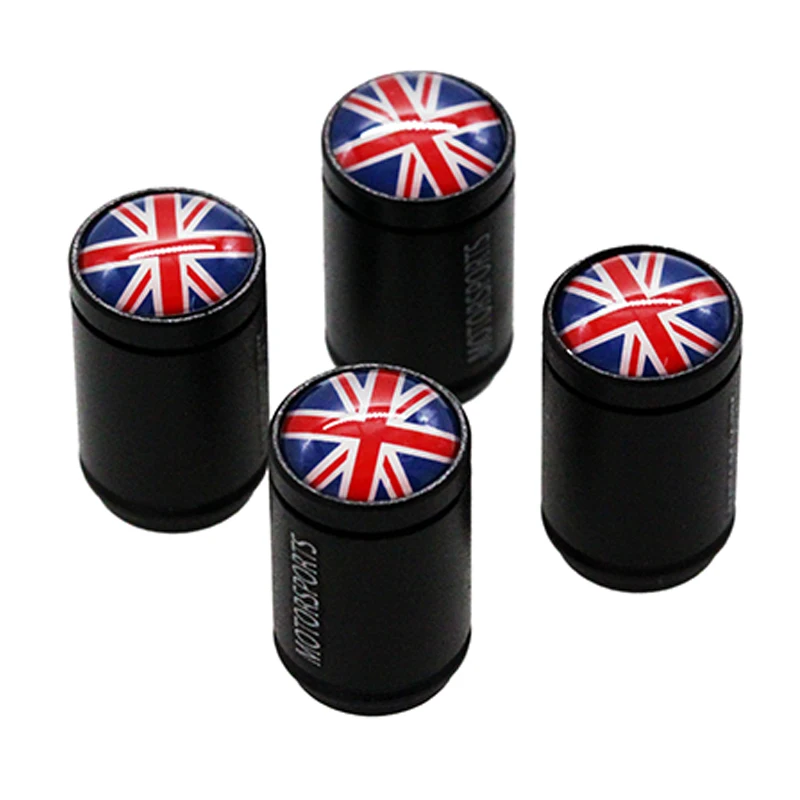 HAUSNN4PcsSetNationalFlagBlackAluminumAlloyPolishCarWheel