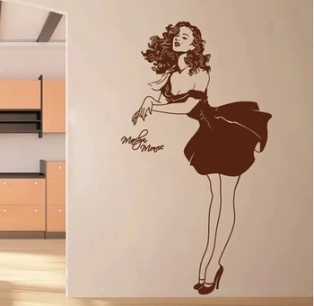 

Flirty Marilyn Monroe wall stickers living room sofa backdrop decorative stickers affixed bar KTV figures