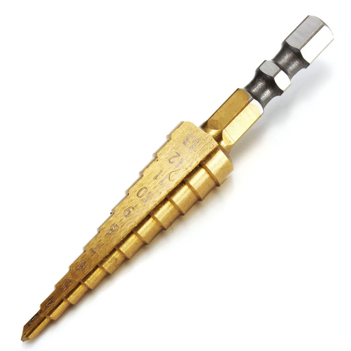1PC 3-13mm HSS Titanium Coated Stepped Drill Power Tools Set Step Cone Cutting Tools Steel Woodworking Wood Metal Drilling