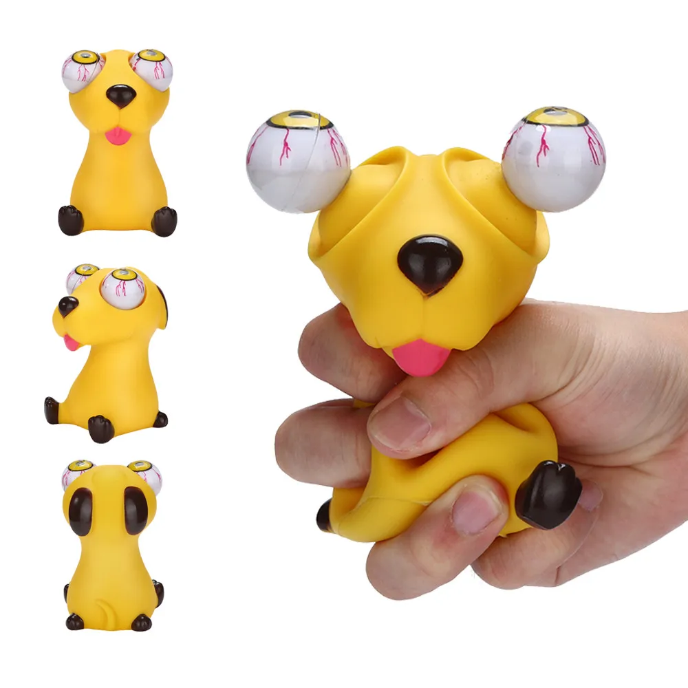 Pop Out Eyes Dog Squishy Toys Novelties Stress Reliever Adorable