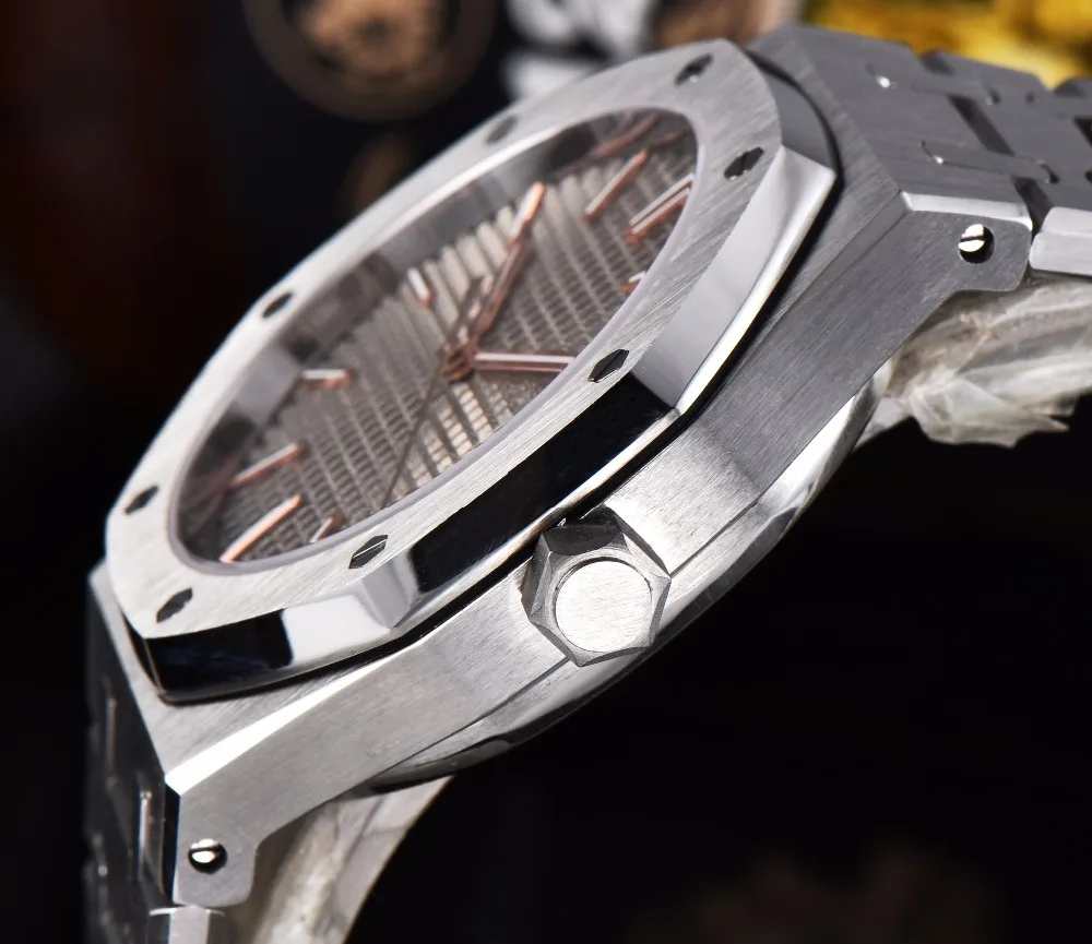 41 мм сапфировые роскошные часы со стразами часы из нержавеющей стали автоматические мужские PS-19
