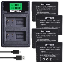 Batterie 4X BLC12 + double chargeur LCD pour Panasonic Lumix, FZ200,FZ1000,G5,G6,G7,GH2,GX8