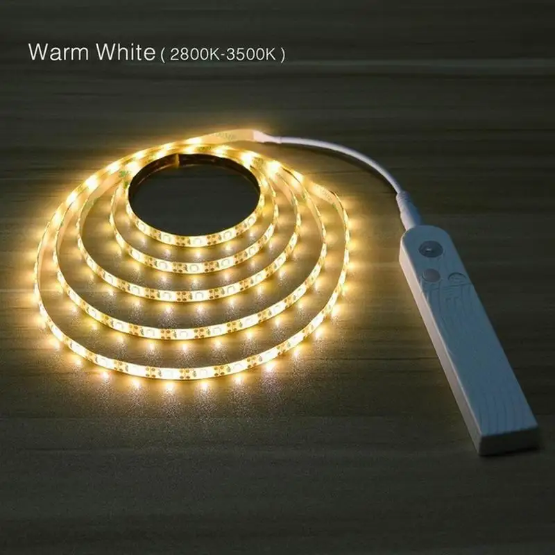 Wireless Motion Sensor LED Strip Battery Powered Waterproof Strip Lamp Under Bed Light For Closet, Wardrobe, Cabinet, Stairs (4)