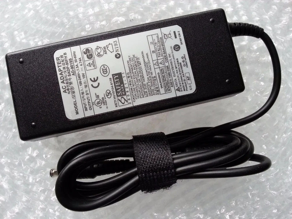 90 Вт 19 в 4.74A AC зарядное устройство для SAMSUNG GT7000 GT7450 GT7600 GT7700 GT8700XT GT8910 GT9000 GT8750 GT6330 VM6000