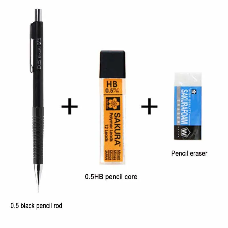 Sakura 0,3 0,5 0,7 мм активный карандаш комический ручной нарисованный письмо и рисование непрерывный свинцовый автоматический карандаш - Цвет: 0 5mm black HB