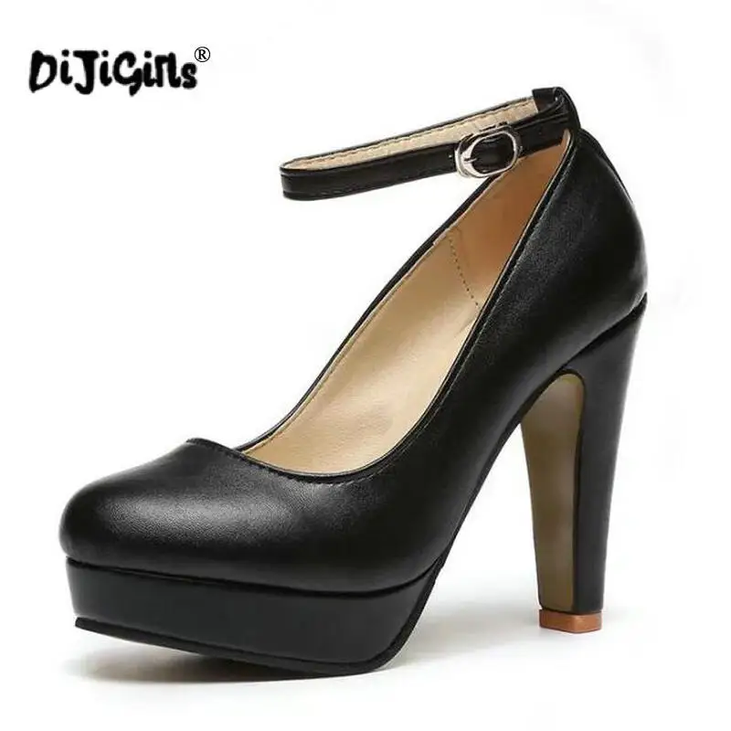 Женские туфли на толстом каблуке DIJIGIRLS Осенняя обувь высоком 2018|high-heeled shoes|women