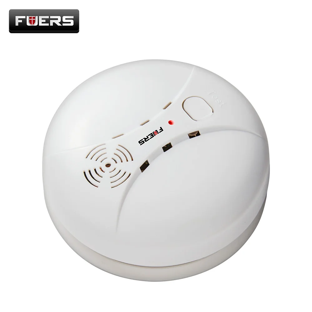 Fuers, 5 шт./лот, беспроводной датчик дыма, пожарный детектор, дымовая сигнализация для сенсорной клавиатуры, панель, wifi, GSM, домашняя система безопасности с батареей