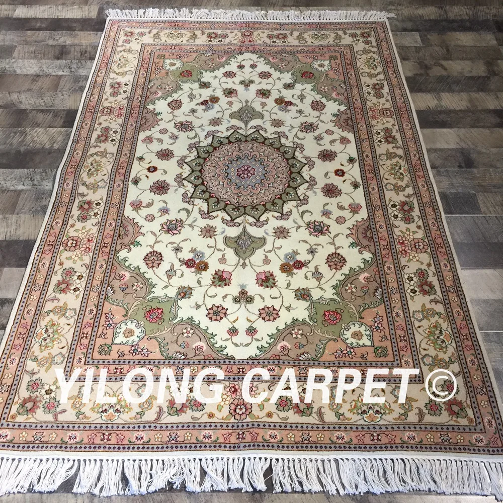 Yilong 4'x6' handknotted персидский ковер прочный салон Восточный ручной работы ковёр из шелка и шерсти(WY2075S4x6