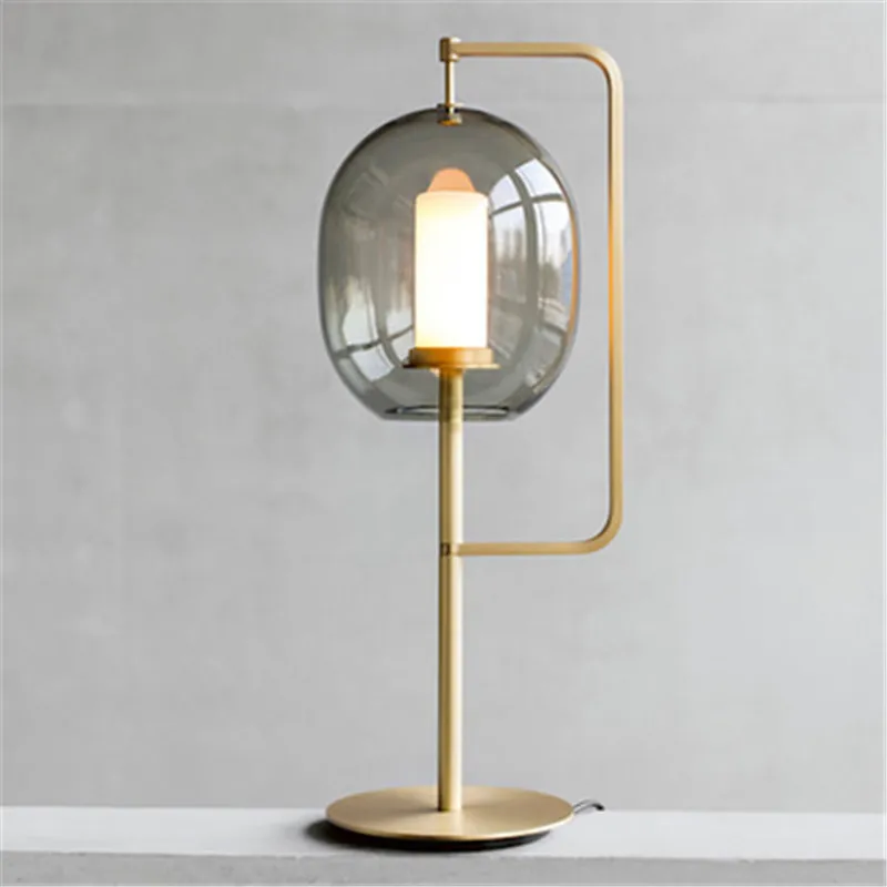 

Postmodern Minimalist Glass Living Room Table Light Creative Designer Totel Coffee Shop Bedroom Bedside Led Table Lamps