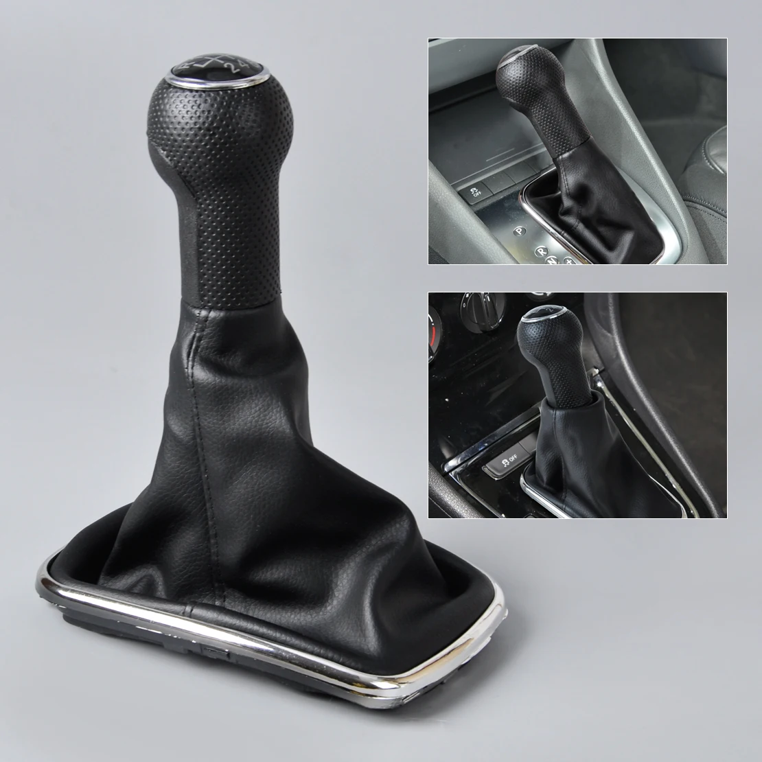 DWCX New 6 Speed Black Gear Shift Knob Gaitor Boot For Volkswagen VW